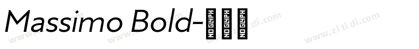 Massimo Bold字体转换